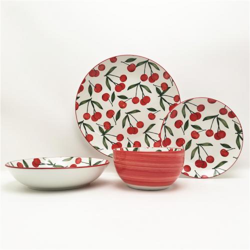 >Wholesale Cherry Pattern Porcelain Dinnerware 