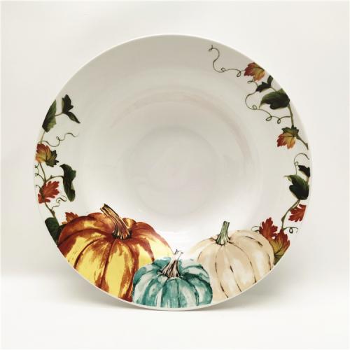 Elevate Your Dining Experience with Our 10.5-inch Porcelain Pasta Plate!