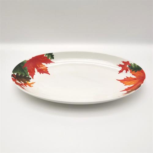 Embrace Autumn's Beauty with Our 12-inch Oval Platter