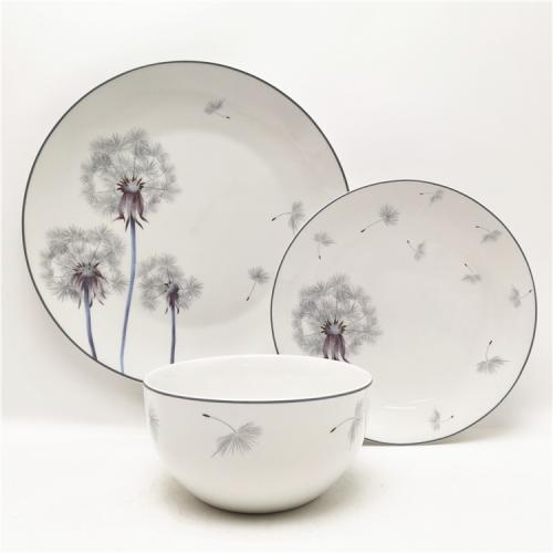 Embrace the Whimsy of Dandelions with Our Fine Porcelain Dinnerware Set!