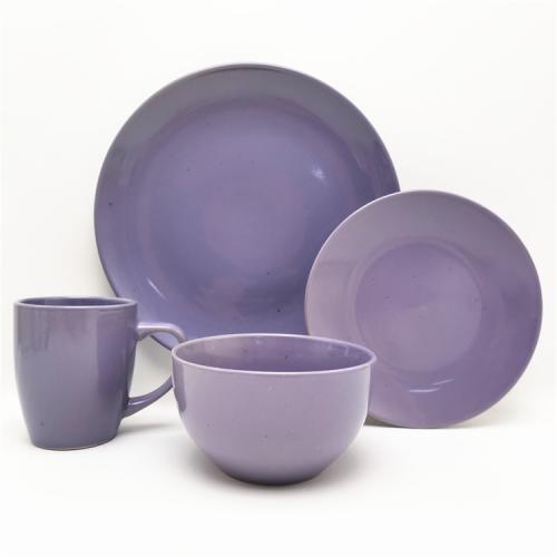 Color Glazed Stoneware Dinnerware 12/16pcs Dinner Set