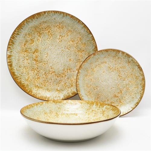 Fine porcelain material dinnerware pad printed set for 4 persons 