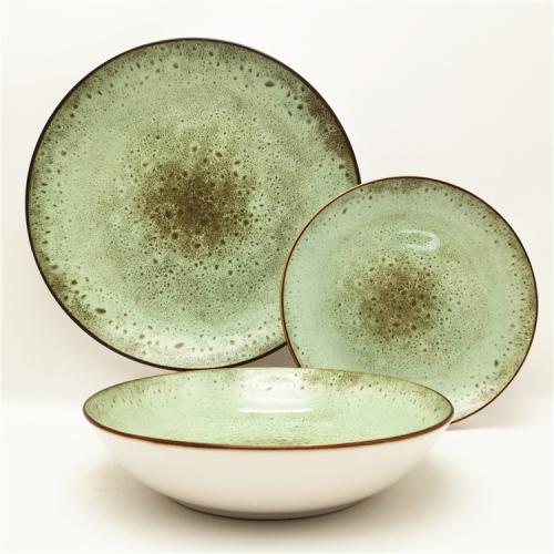 Fine porcelain material dinnerware pad printed set for 4 persons 