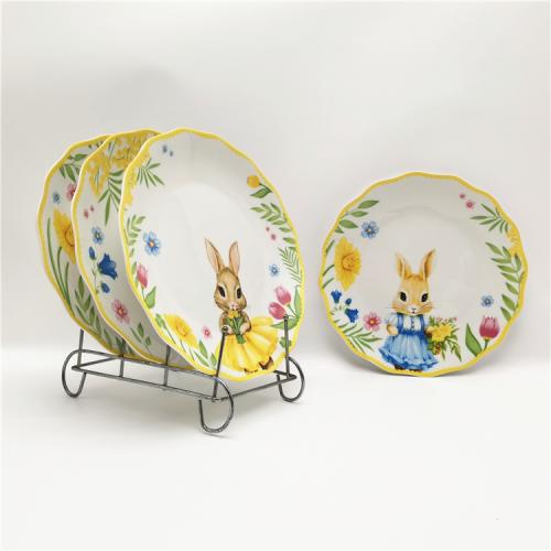 Rabbit design porcelain design dinnerware
