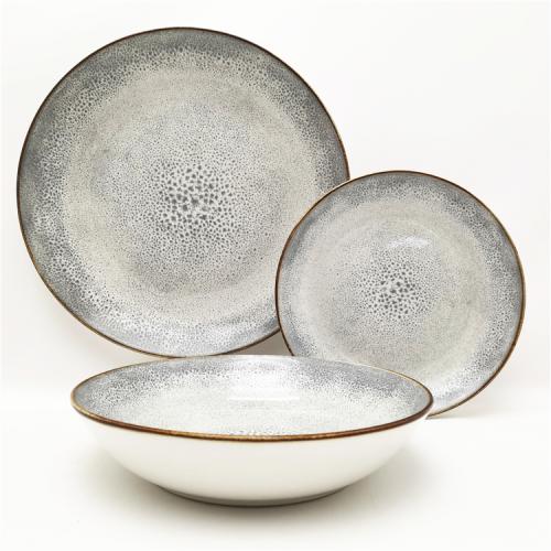 Fine porcelain material dinnerware pad printed set for 4 persons